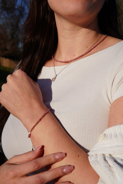 Pink Turmalin Halskette - facettiert