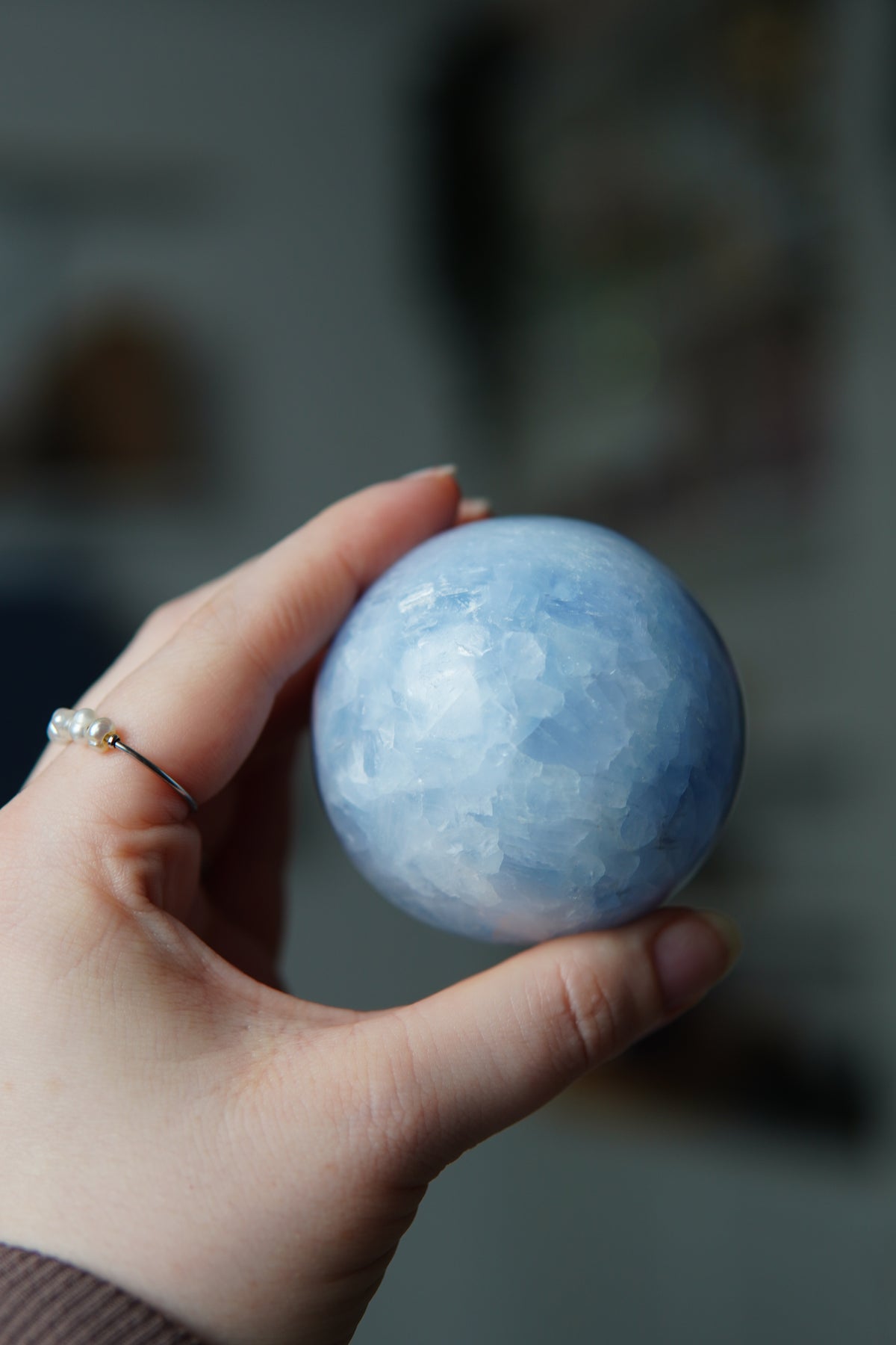Celeste Calcit Kugel/Sphere