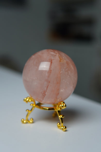 Peach Feuerquarz Kugel/Sphere