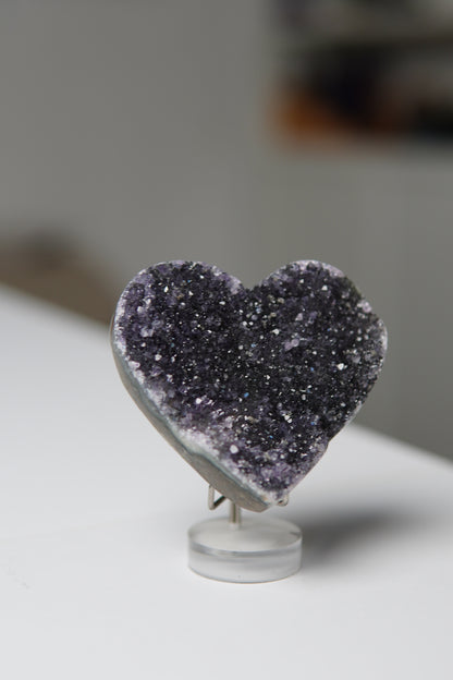 Bejeweled Midnight Heart - Black Amethyst