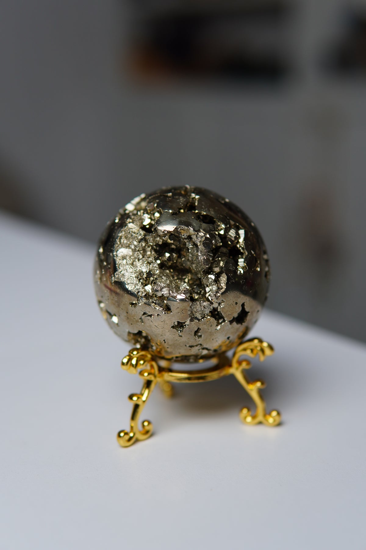 Katzengold Pyrit Kugel/Sphere