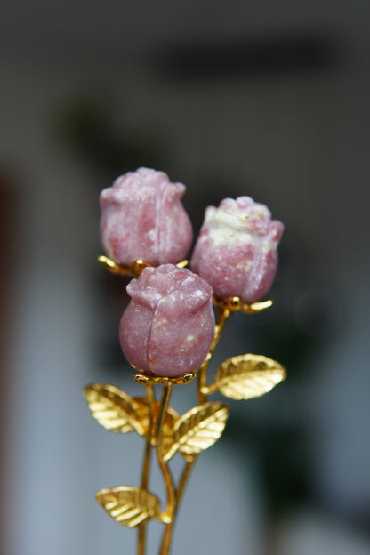 Rosenstrauß_Edelsteine_Edelsteinrosen_Rhodochrosit