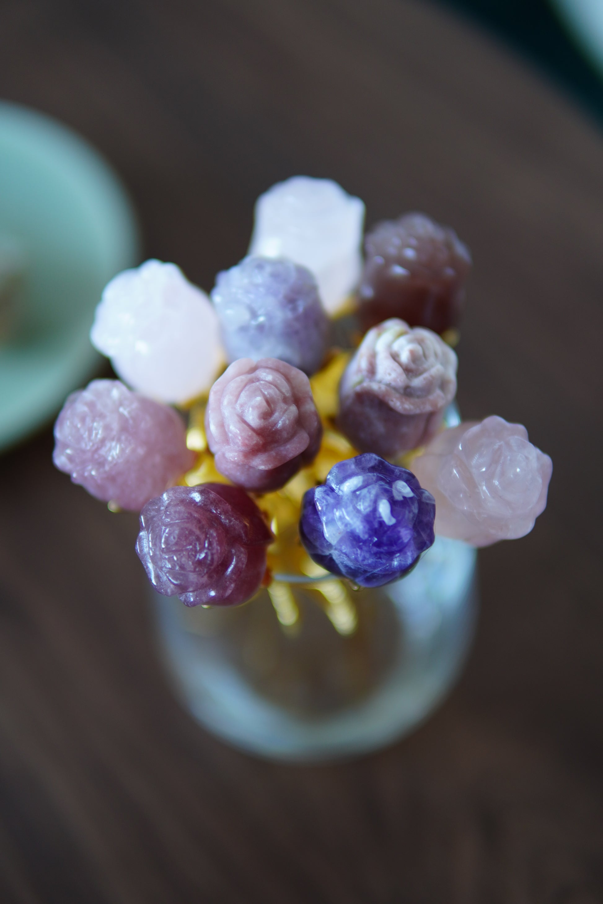 Rosenstrauß_Edelsteine_Edelsteinrosen_Bunt