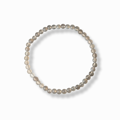 Kugelarmband mit hellen Achatperlen.