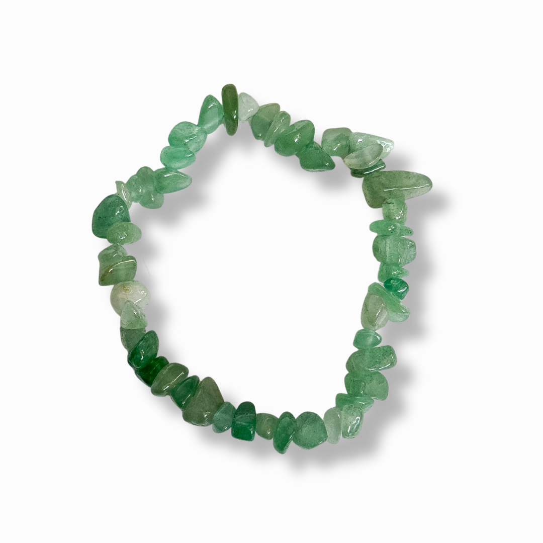 Splitterarmband aus grünem Aventurin - lebendige Edelsteinchips für Glück und Ausgeglichenheit